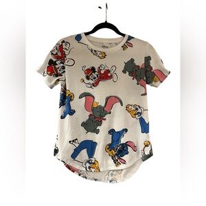Disney Kids Cartoon Print T-Shirt Girls Size M (7-9)